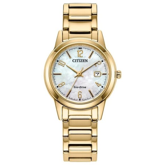 Citizen Women's Classic Date Indicator Eco-Drive Gold Watch 29MM FE1242-78D - Picture 1 of 4